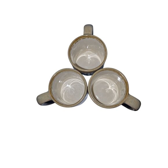 Set 3 Ceramic Gradient Blue Yellow Coffee Mugs 12 Oz Each - Picture 9 of 15